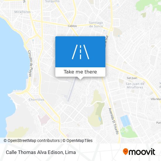 Calle Thomas Alva Edison map