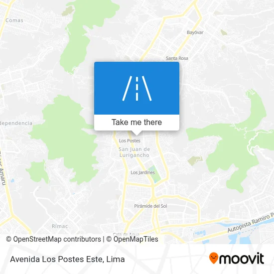 Avenida Los Postes Este map