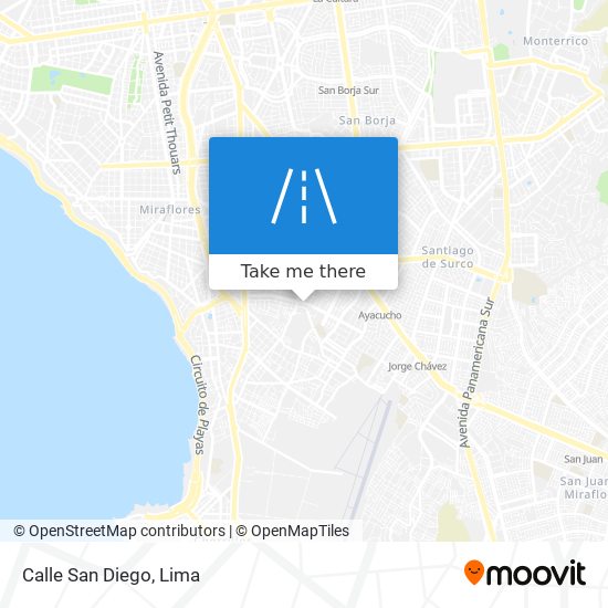 Calle San Diego map