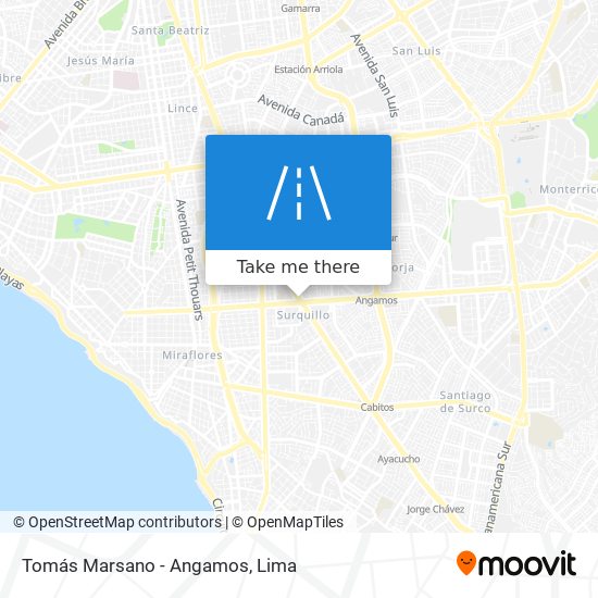 Tomás Marsano - Angamos map