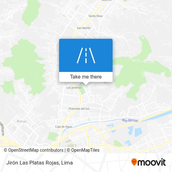 Jirón Las Platas Rojas map