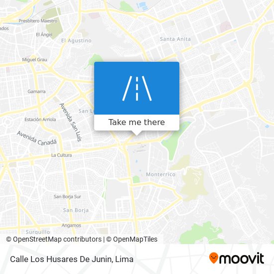 Calle Los Husares De Junin map