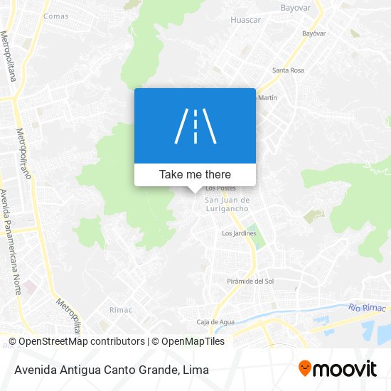 Avenida Antigua Canto Grande map