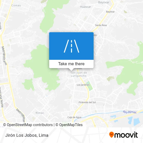 Jirón Los Jobos map