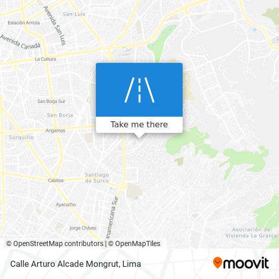 Calle Arturo Alcade Mongrut map