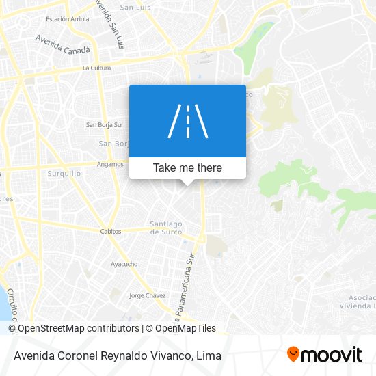 Mapa de Avenida Coronel Reynaldo Vivanco