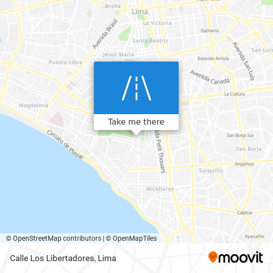 Calle Los Libertadores map