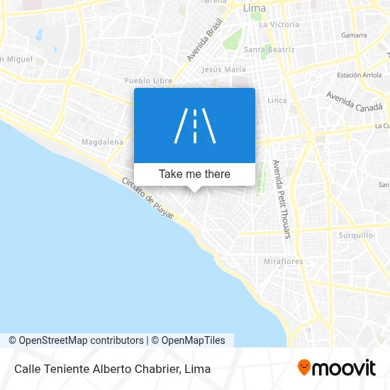 Calle Teniente Alberto Chabrier map