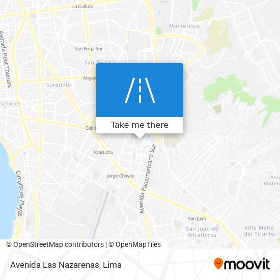 Avenida Las Nazarenas map