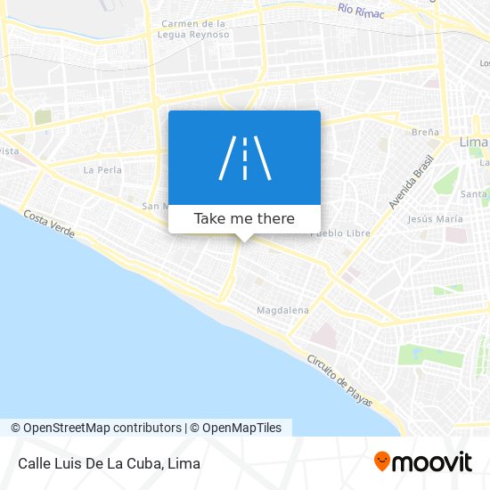 Mapa de Calle Luis De La Cuba