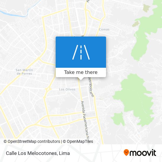 Mapa de Calle Los Melocotones