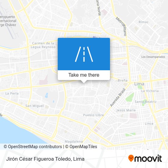 Jirón César Figueroa Toledo map