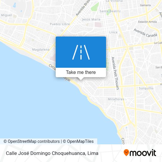 Mapa de Calle José Domingo Choquehuanca