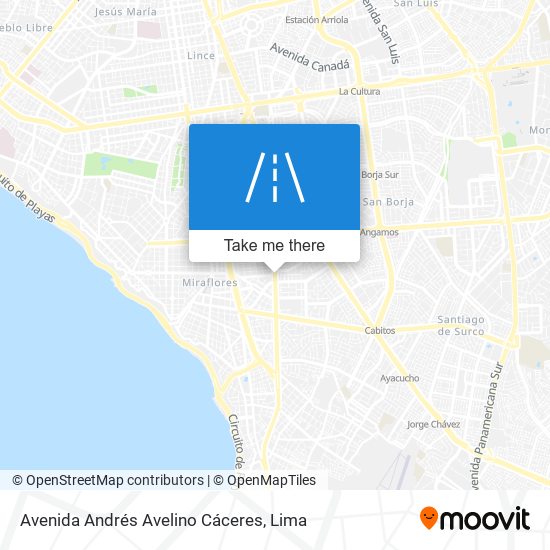 Avenida Andrés Avelino Cáceres map