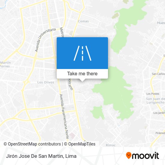 Jirón Jose De San Martin map