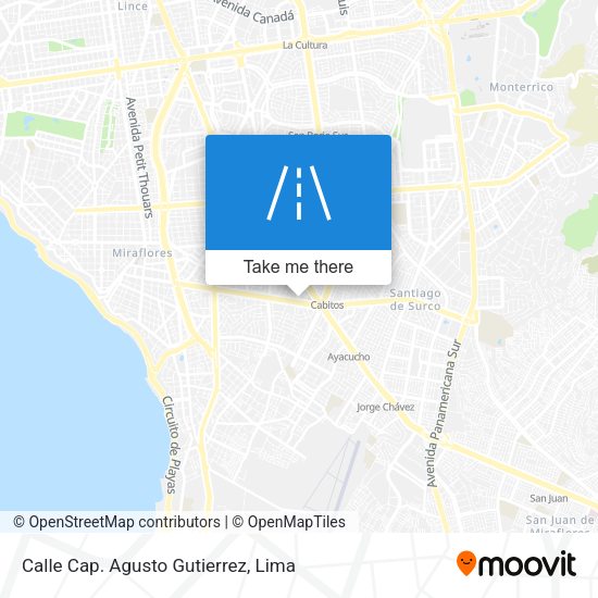 Mapa de Calle Cap. Agusto Gutierrez