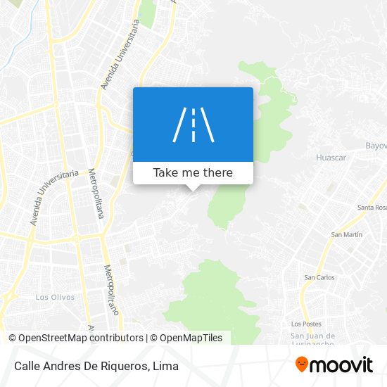 Mapa de Calle Andres De Riqueros