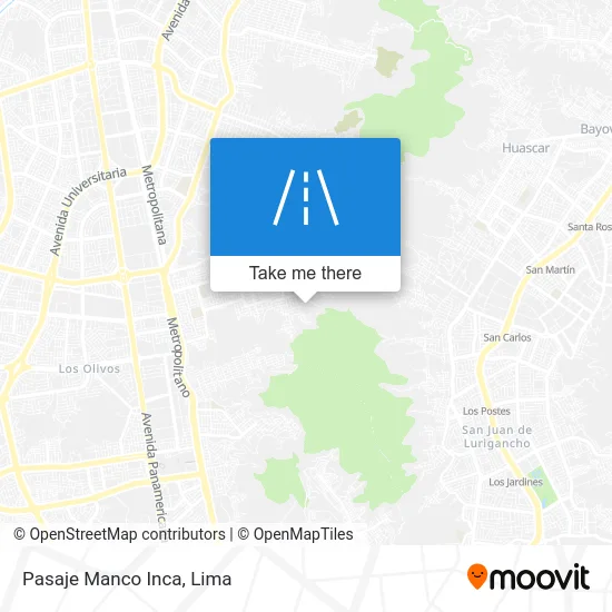 Pasaje Manco Inca map