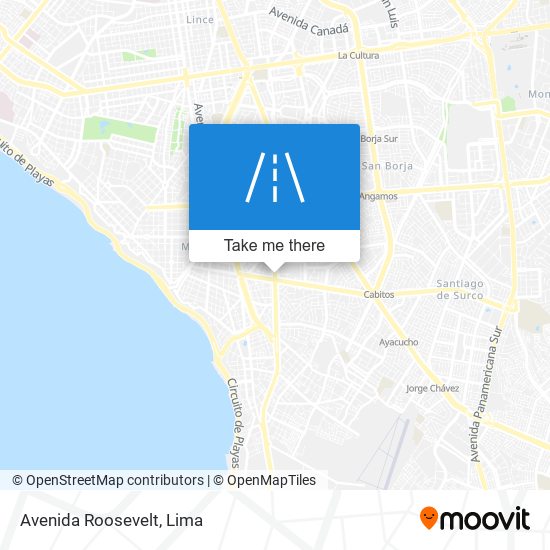 Mapa de Avenida Roosevelt