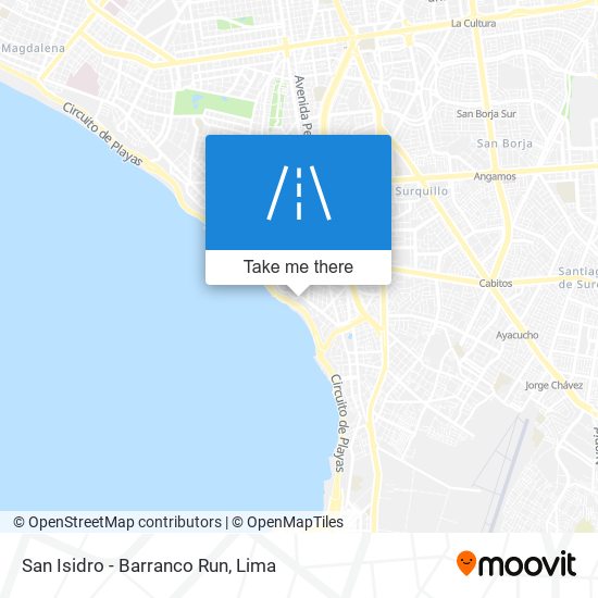 San Isidro - Barranco Run map