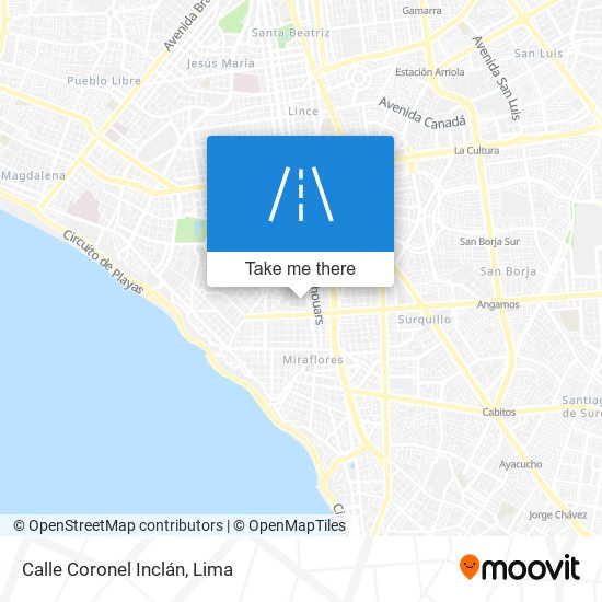 Calle Coronel Inclán map