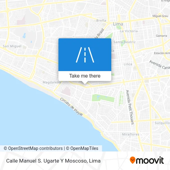 Mapa de Calle Manuel S. Ugarte Y Moscoso