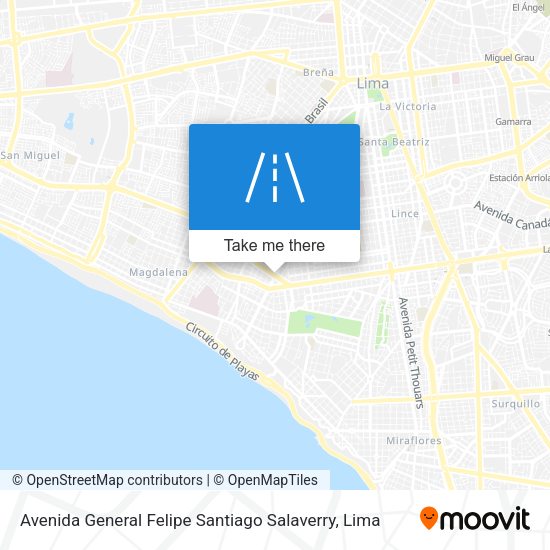 Mapa de Avenida General Felipe Santiago Salaverry