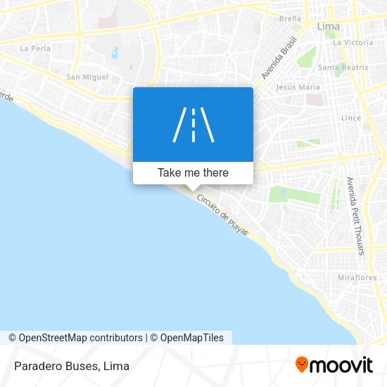 Paradero Buses map