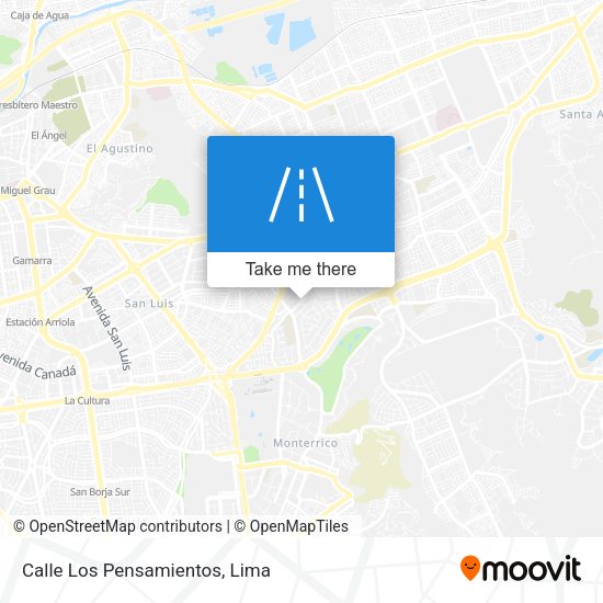 Mapa de Calle Los Pensamientos
