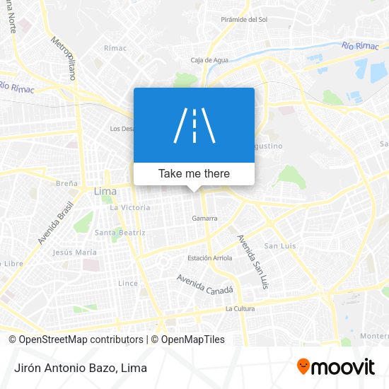 Jirón Antonio Bazo map