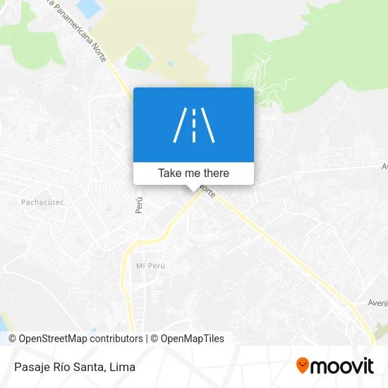 Pasaje Río Santa map