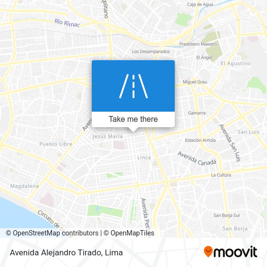 Avenida Alejandro Tirado map