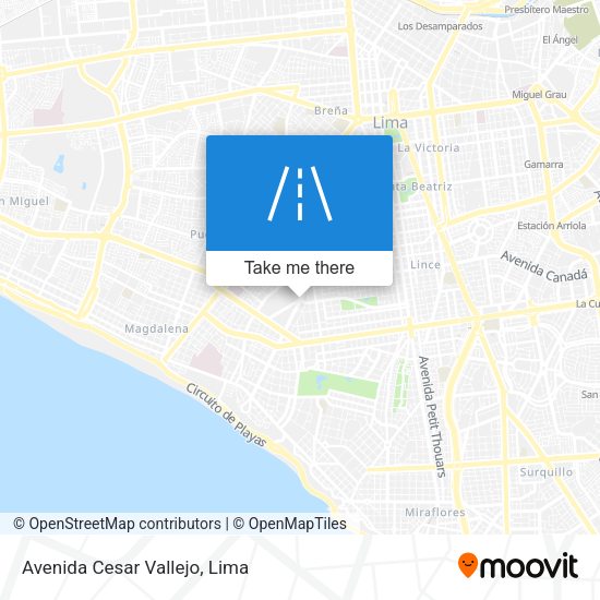 Mapa de Avenida Cesar Vallejo