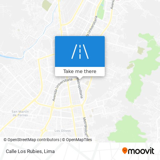 Calle Los Rubies map