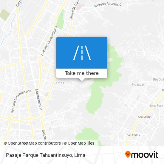 Pasaje Parque Tahuantinsuyo map