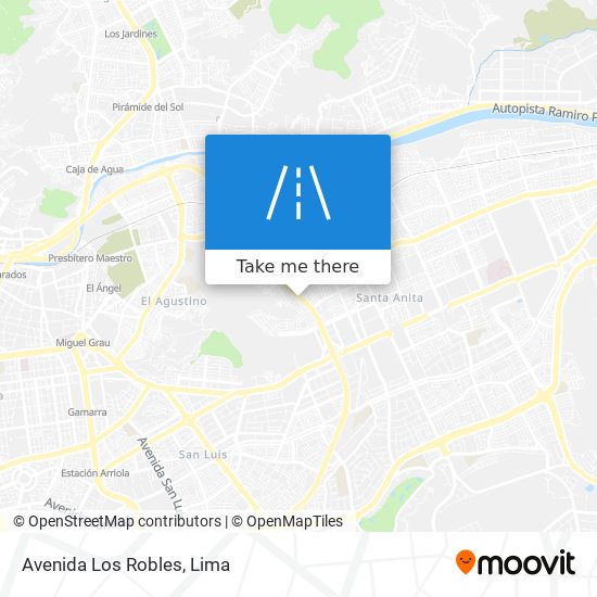 Avenida Los Robles map
