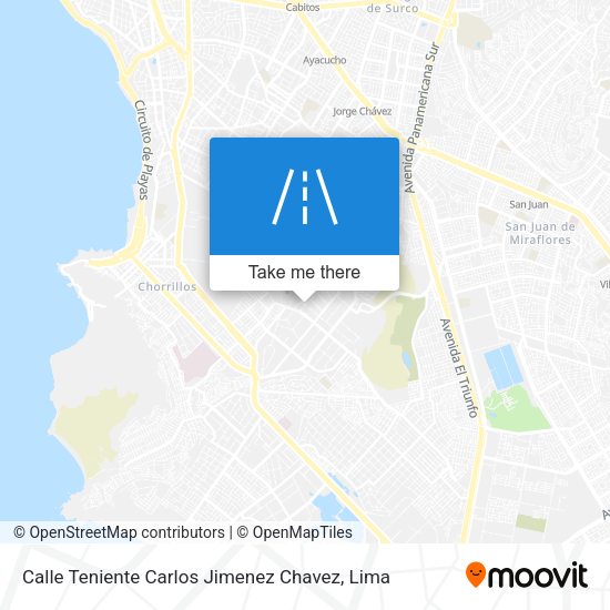Calle Teniente Carlos Jimenez Chavez map