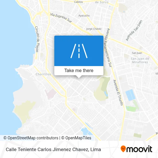 Calle Teniente Carlos Jimenez Chavez map