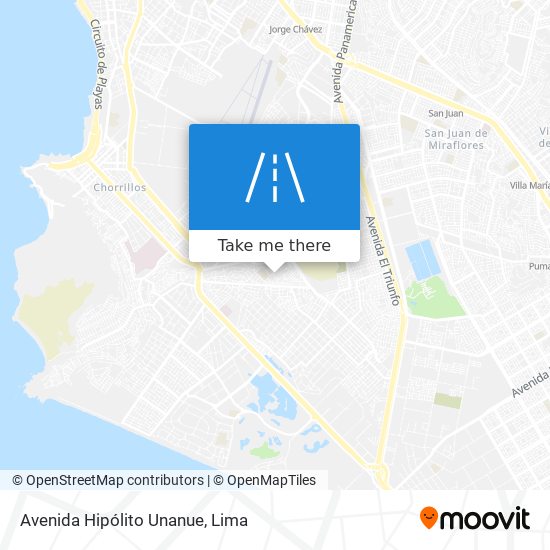 Avenida Hipólito Unanue map