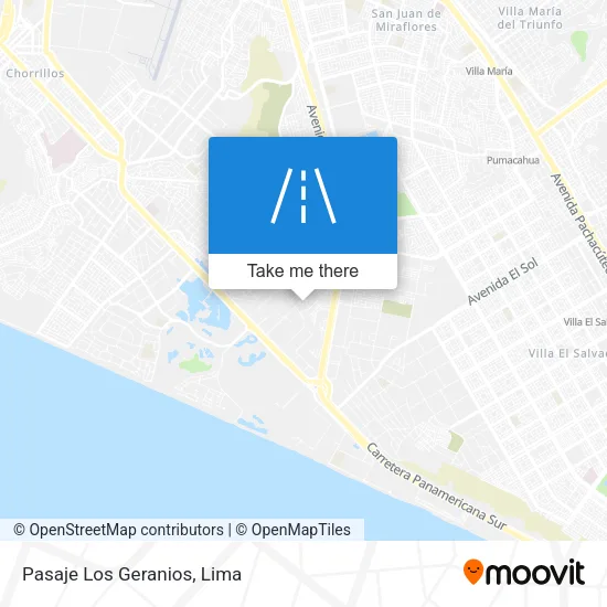 Pasaje Los Geranios map