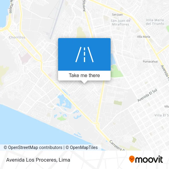 Avenida Los Proceres map