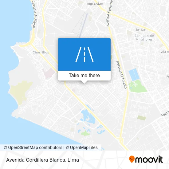 Mapa de Avenida Cordillera Blanca