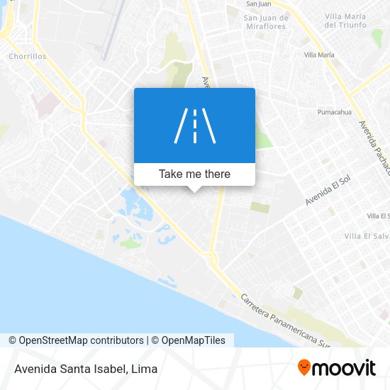 Mapa de Avenida Santa Isabel