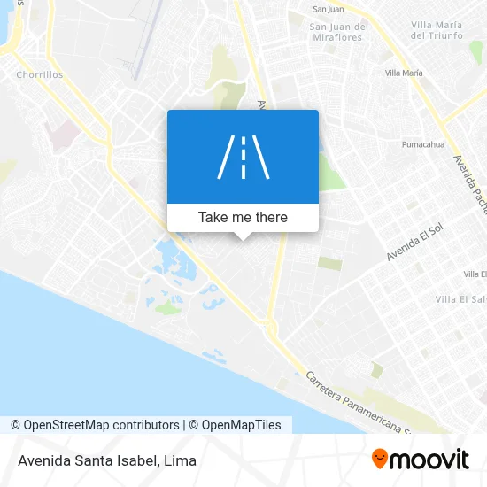 Avenida Santa Isabel map