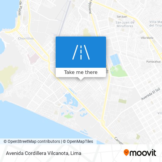 Avenida Cordillera Vilcanota map