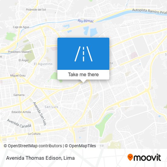 Avenida Thomas Edison map