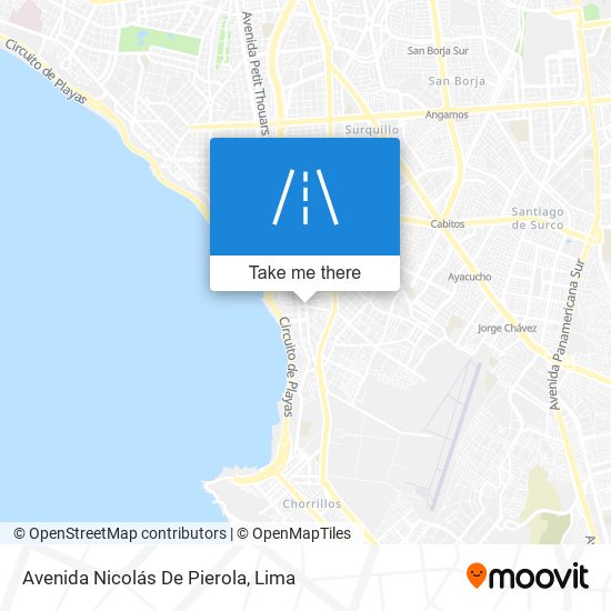 Avenida Nicolás De Pierola map