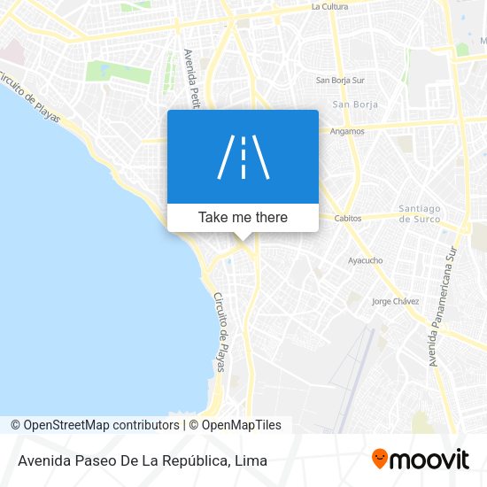 Avenida Paseo De La República map