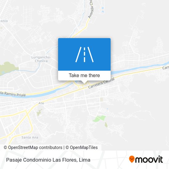 Pasaje Condominio Las Flores map
