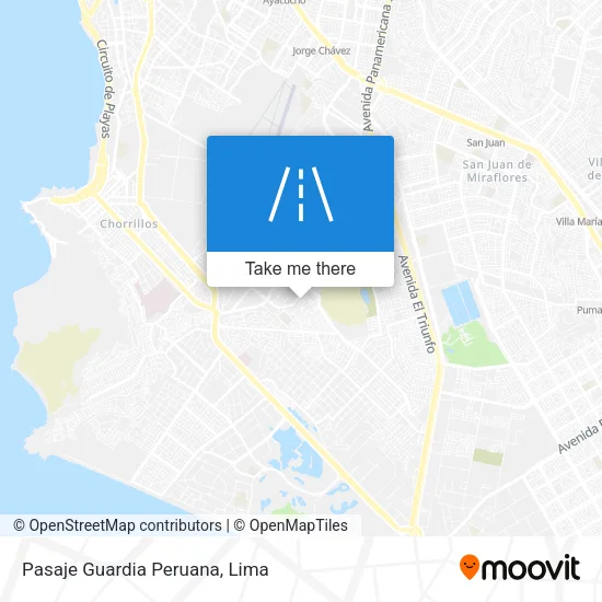 Pasaje Guardia Peruana map